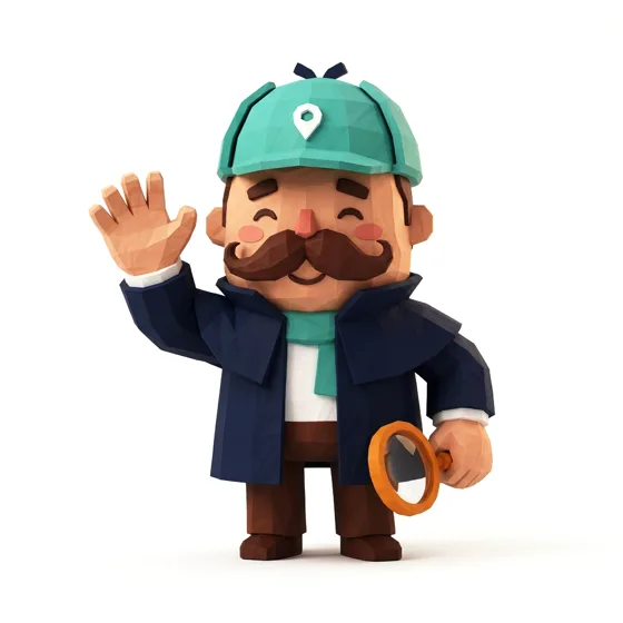 Sher the detective waving hello